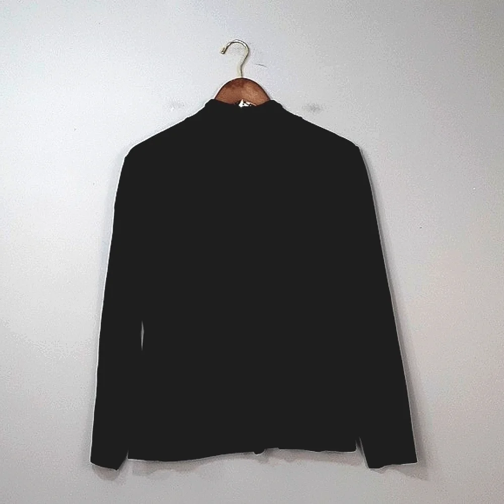 Jones New York Collection Black Button Cardigan Sweater